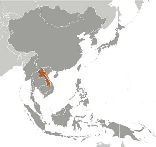 Locator map of Laos