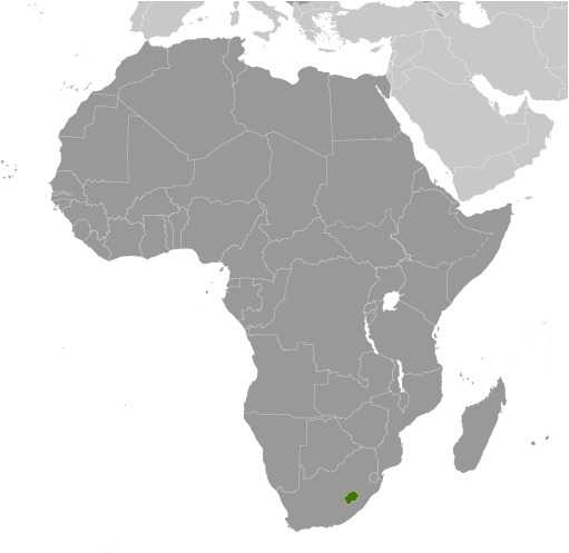 Locator map of Lesotho