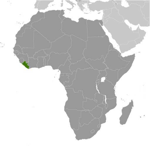 Locator map of Liberia