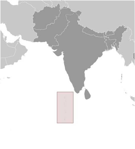 Locator map of Maldives
