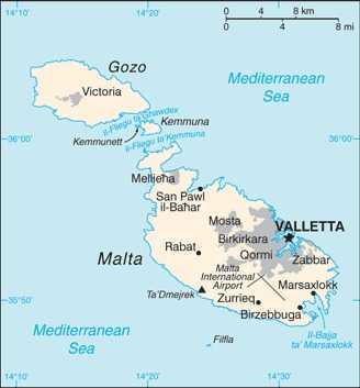 Map of Malta