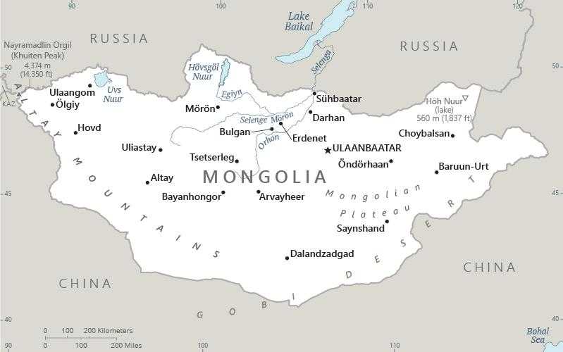 Map of Mongolia