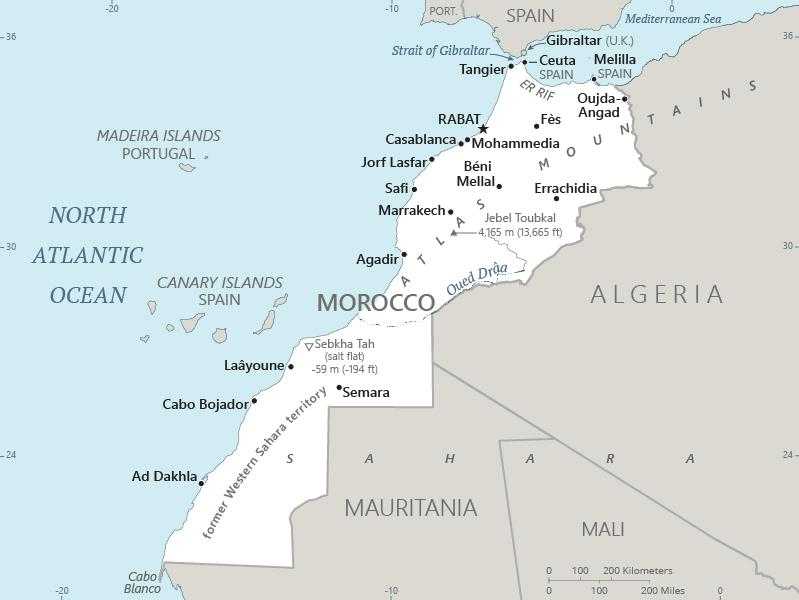 Map of Morocco