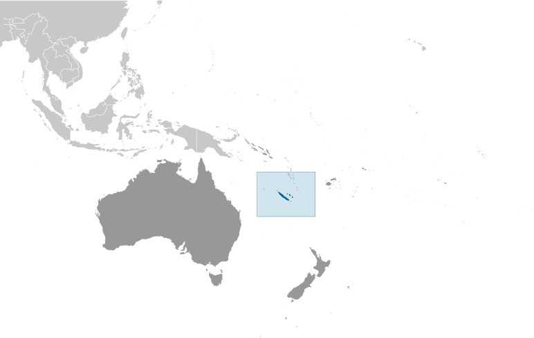Locator map of New Caledonia