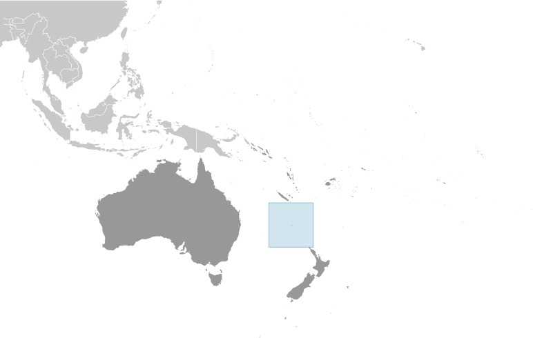 Locator map of Norfolk Island