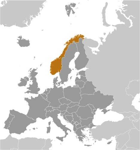 Locator map of Norway