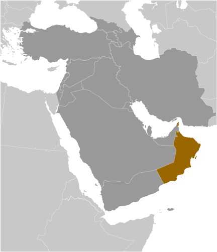 Locator map of Oman