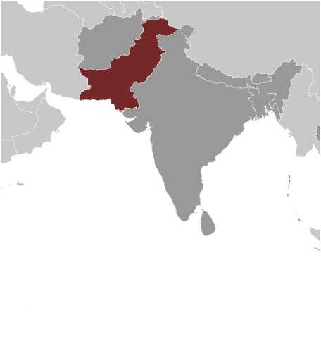 Locator map of Pakistan