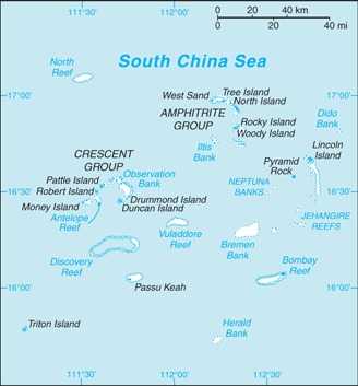 Map of Paracel Islands