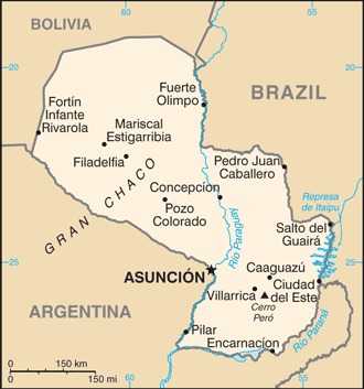 Map of Paraguay