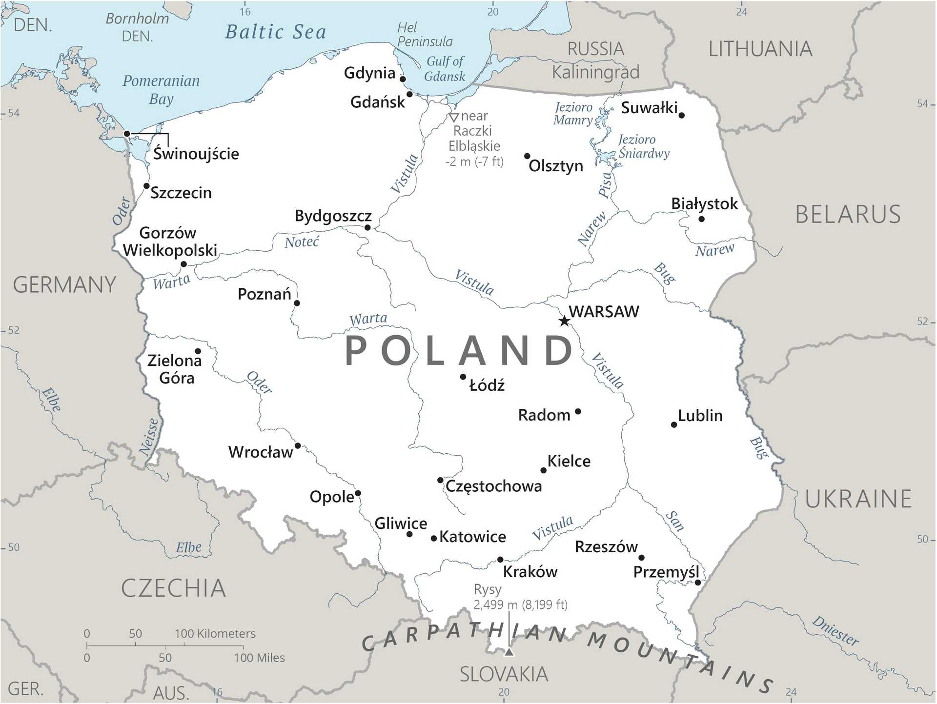 Map of Poland