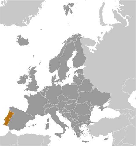 Locator map of Portugal
