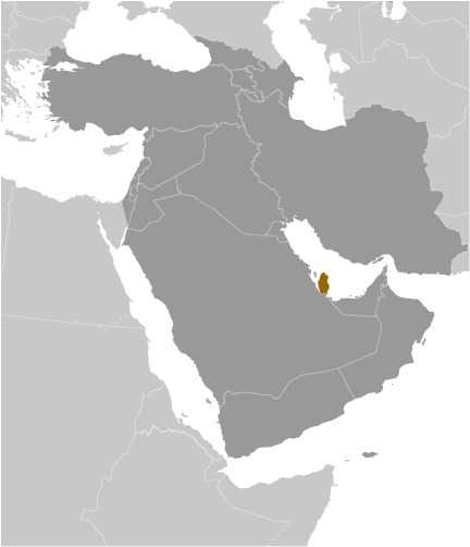 Locator map of Qatar