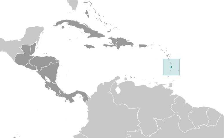Locator map of Saint Lucia