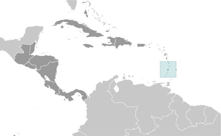 Locator map of Saint Vincent and the Grenadines