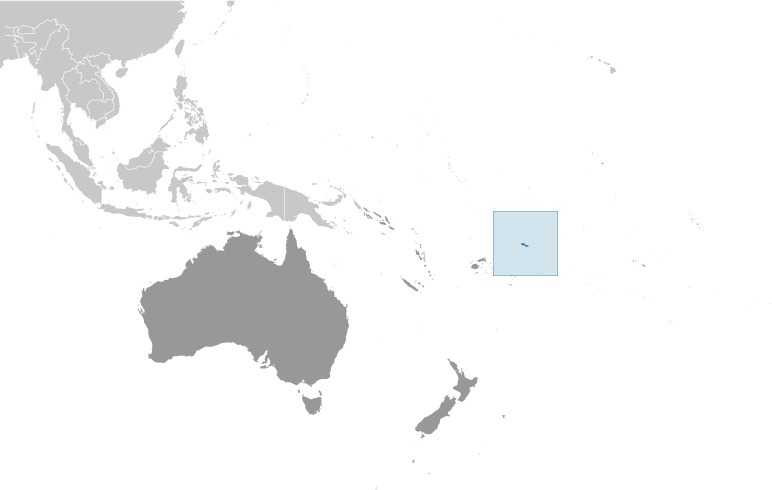 Locator map of Samoa