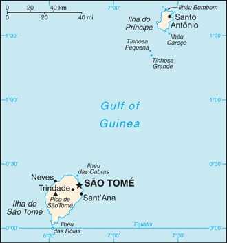 Map of Sao Tome and Principe