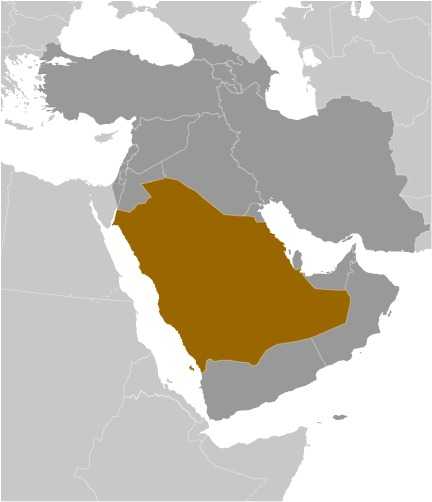 Locator map of Saudi Arabia