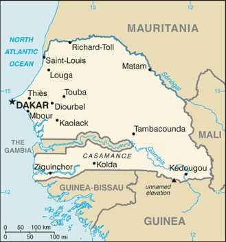 Map of Senegal