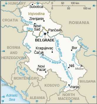 Map of Serbia