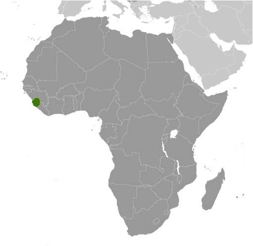 Locator map of Sierra Leone