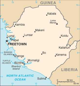 Map of Sierra Leone