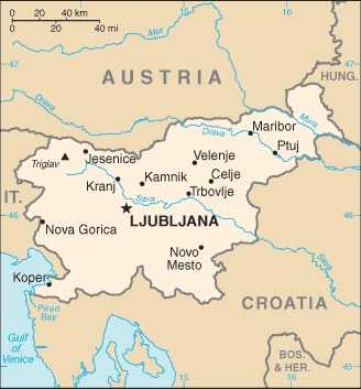 Map of Slovenia