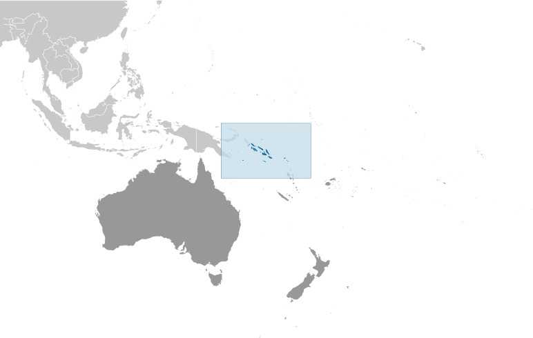 Locator map of Solomon Islands