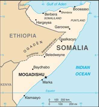 Map of Somalia