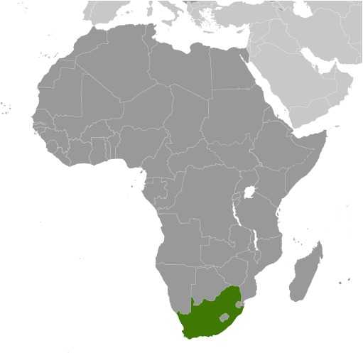 Locator map of South Africa