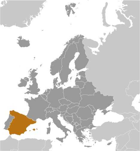 Locator map of Spain