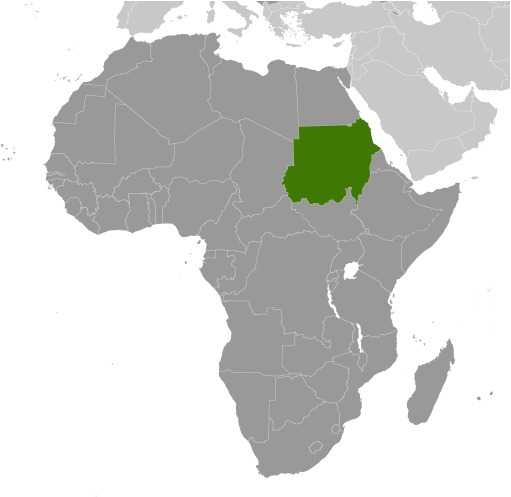 Locator map of Sudan