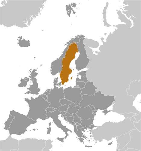 Locator map of Sweden