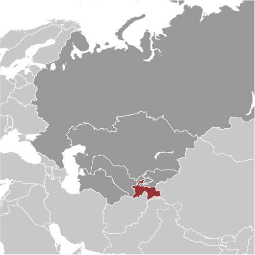 Locator map of Tajikistan