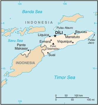 Map of Timor-Leste