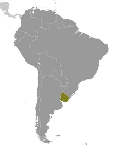 Locator map of Uruguay