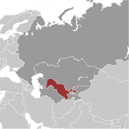 Locator map of Uzbekistan