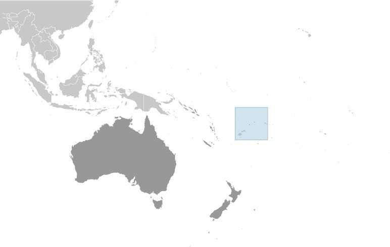 Locator map of Wallis and Futuna