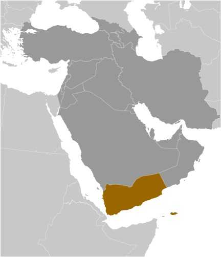 Locator map of Yemen