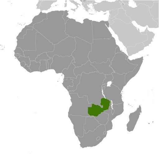 Locator map of Zambia